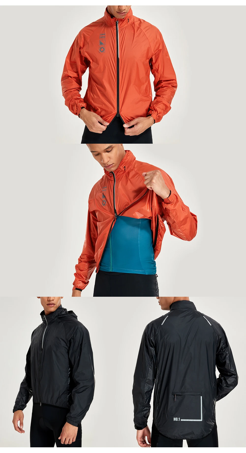 Santic Fahrradjacken Sommer Fahrradjacken Windjacke Reiten Outdoor Sonnenschutz Reitausrüstung – Detail 1