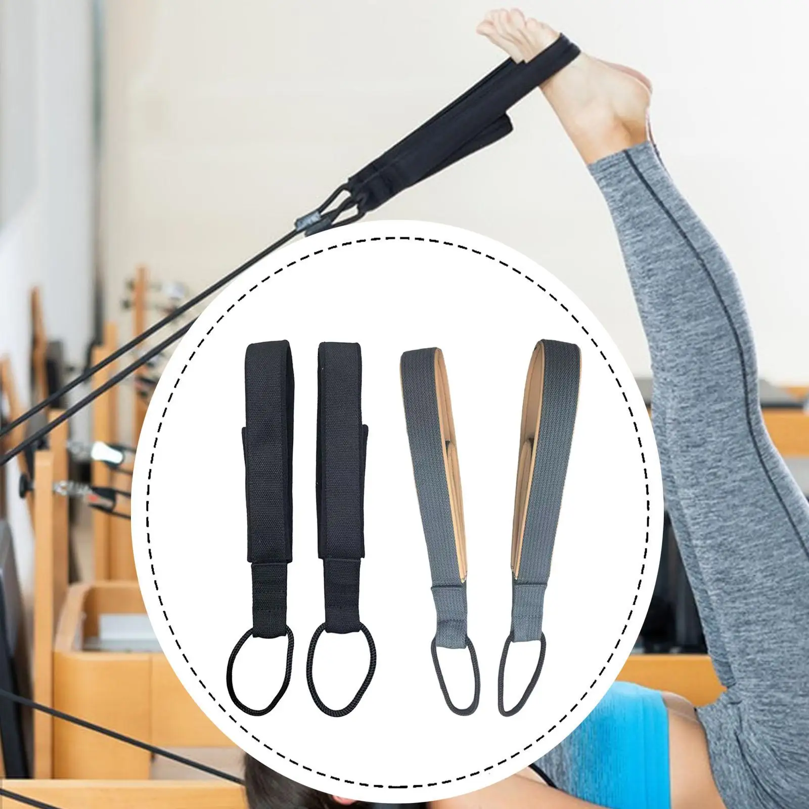 

2 шт. ремни для пилатеса с двойной петлей для аксессуаров для пилатеса-реформера, тренажеры, ремень для пилатеса для гимнастики, дома, взрослых, йоги