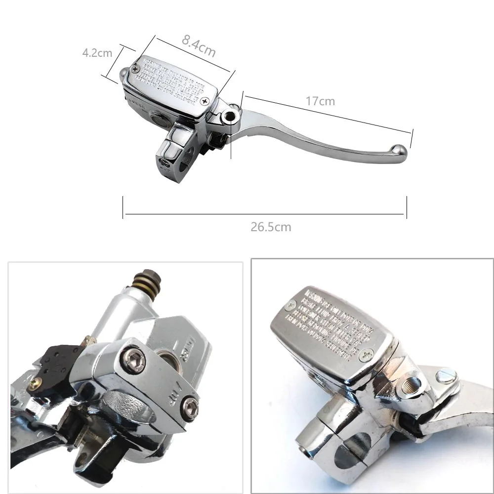 Scooter Front Right Master Cylinder Brake Lever With M10  Mirror Hole For 25mm handlerbar GY6 Roketa 150CC 125CC Bello Retro