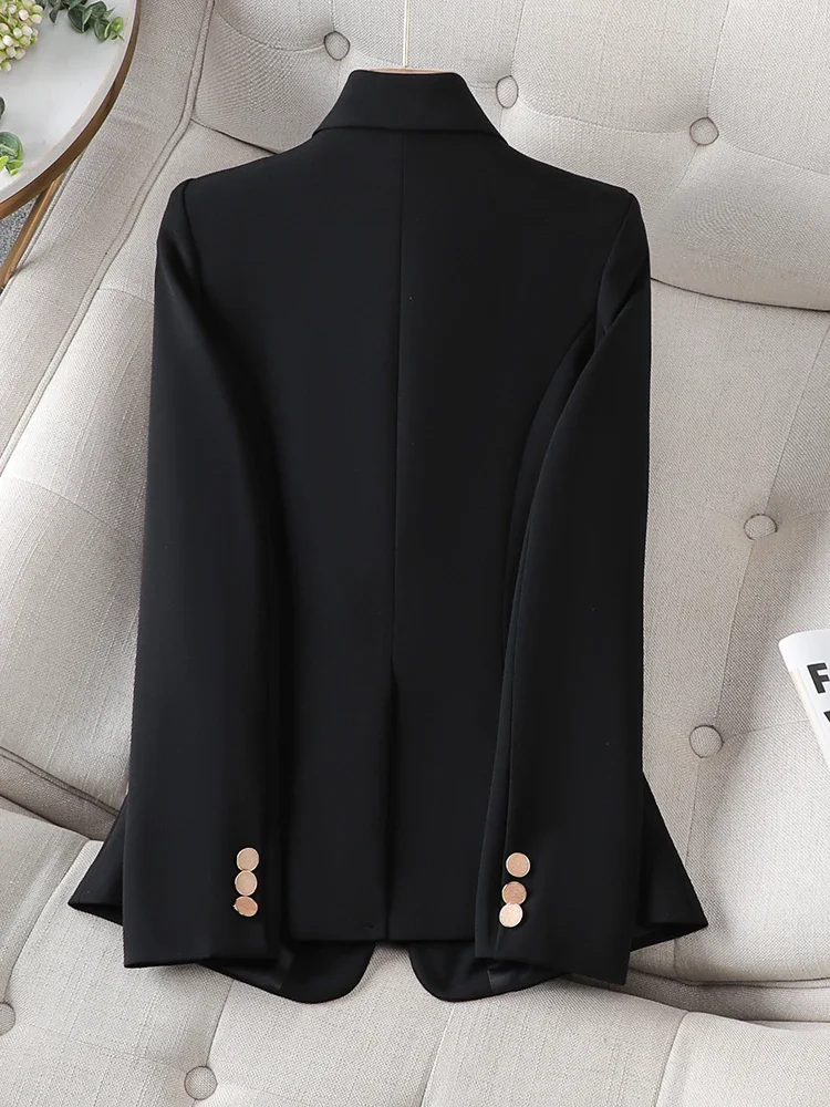 Women Suit Blazer Office Ladies Formal Spring Autumn Black Beige Coffee Single Button Long Sleeve Coat Business Fit Slim Jacket