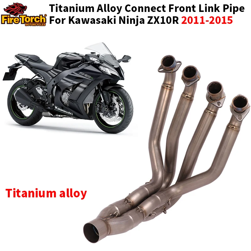 

Slip On For Kawasaki ZX-10R ZX10R 2011 - 2015 Motorcycle Exhaust System Escape Modified Titanium Alloy Connect Front Link Pipe