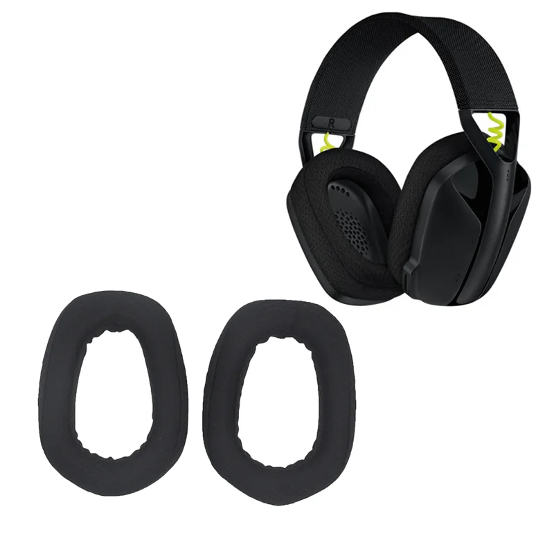 B27B لسماعة الرأس Logitech G435 غطاء كأس الأذن بلوتوث G435 وسائد الأذن قطع غيار محمولة باللون الأسود