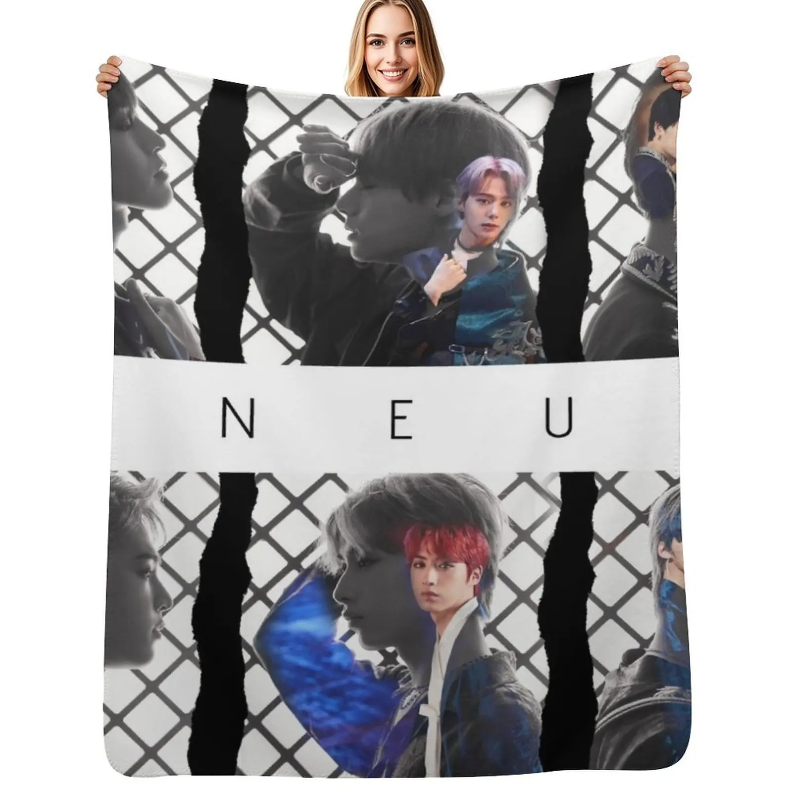 

ONEUS Throw Blanket Beach Blankets For Bed Bed Fashionable Hairy Blankets