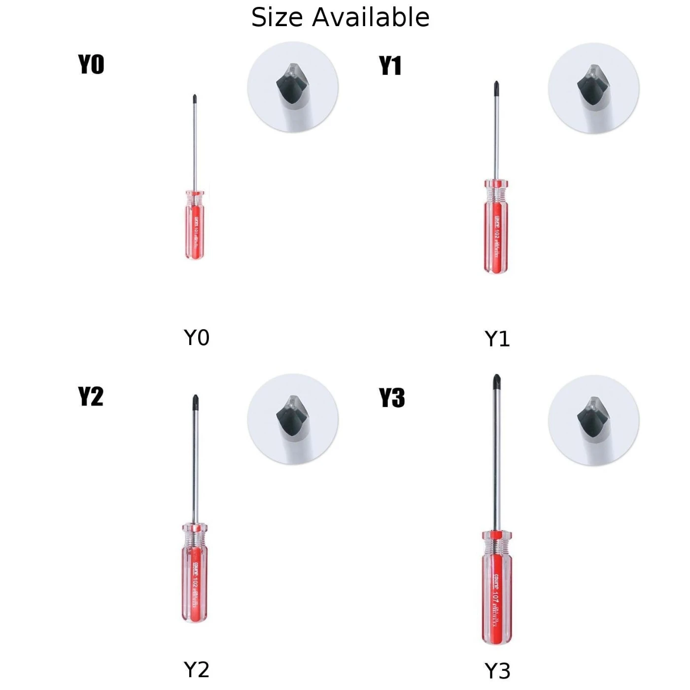 Y shaped Triwing Screwdriver Set (Y0 Y1 Y2 Y3) with Nonslip Handle Precise Tip for Secure Fit and Accurate Screwing
