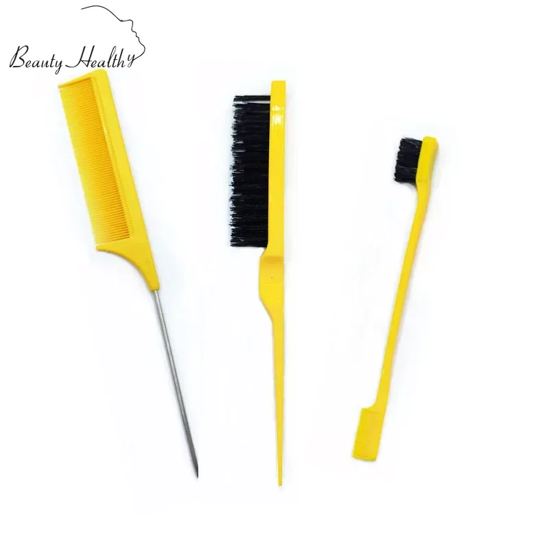 3 Pieces of Double-sided Edge Control Hair Combing Accessories Hair Styling Hair Brush Styling Accessories Styling Section Comb