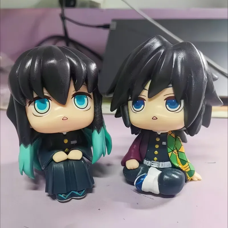 Figur Anime Demon Slayer - Tomioka Giyuu Dan Tokitou Muichirou Patung PVC Kustom Model Boneka Koleksi Mainan untuk Penggemar