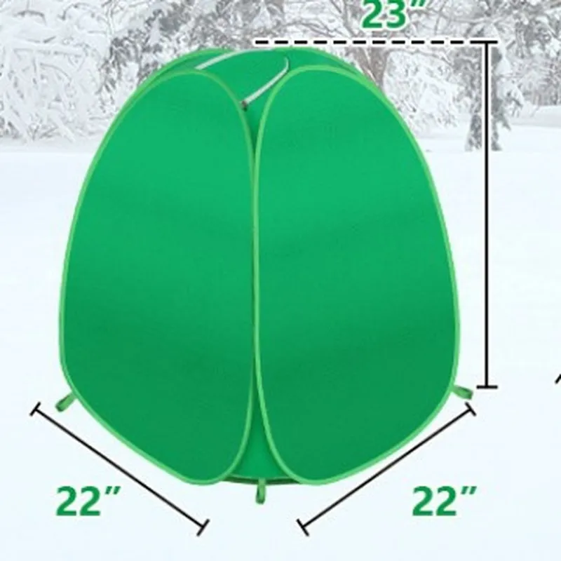 Pop-Up Plant Frost Cover, Foldable Nonwoven Garden Tent with Steel Wire Frame for Shrubs, Vegetables and Potted Plant Protection - view 4