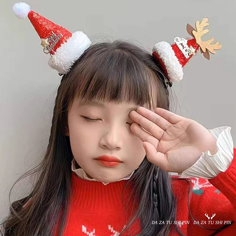 Picture 3: Cute Christmas Cartoon Hat Hairpin For Girls Sweet Hair Ornament Lovely Christmas Hat Hair Clip Barrette Festiva Hair Accessory