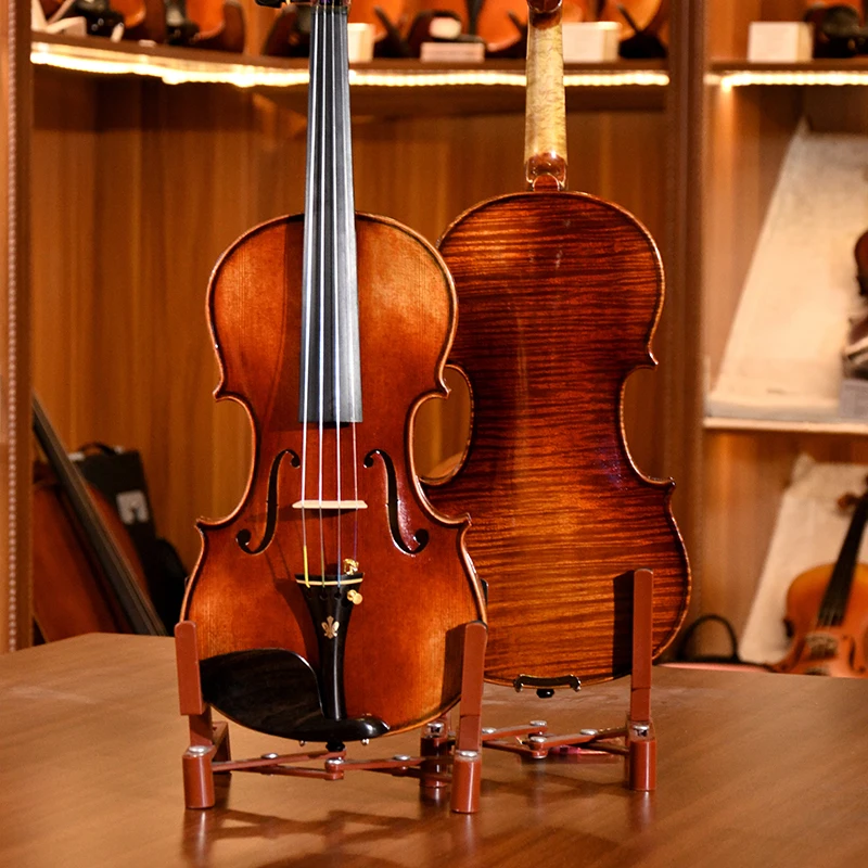 

Advanced Violin CHRISTINA V10D Ebony Fittings Dark Glossy Gradient Handmade Premium Spruce One-piece Flame Maple with Case Bow