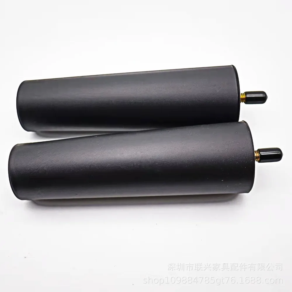 Black Plastic Furniture Legs - Round Tapered Sofa/Couch/Chair Legs Replacement Feet DIY Projects, Coffee Tables, Dressers, Beds