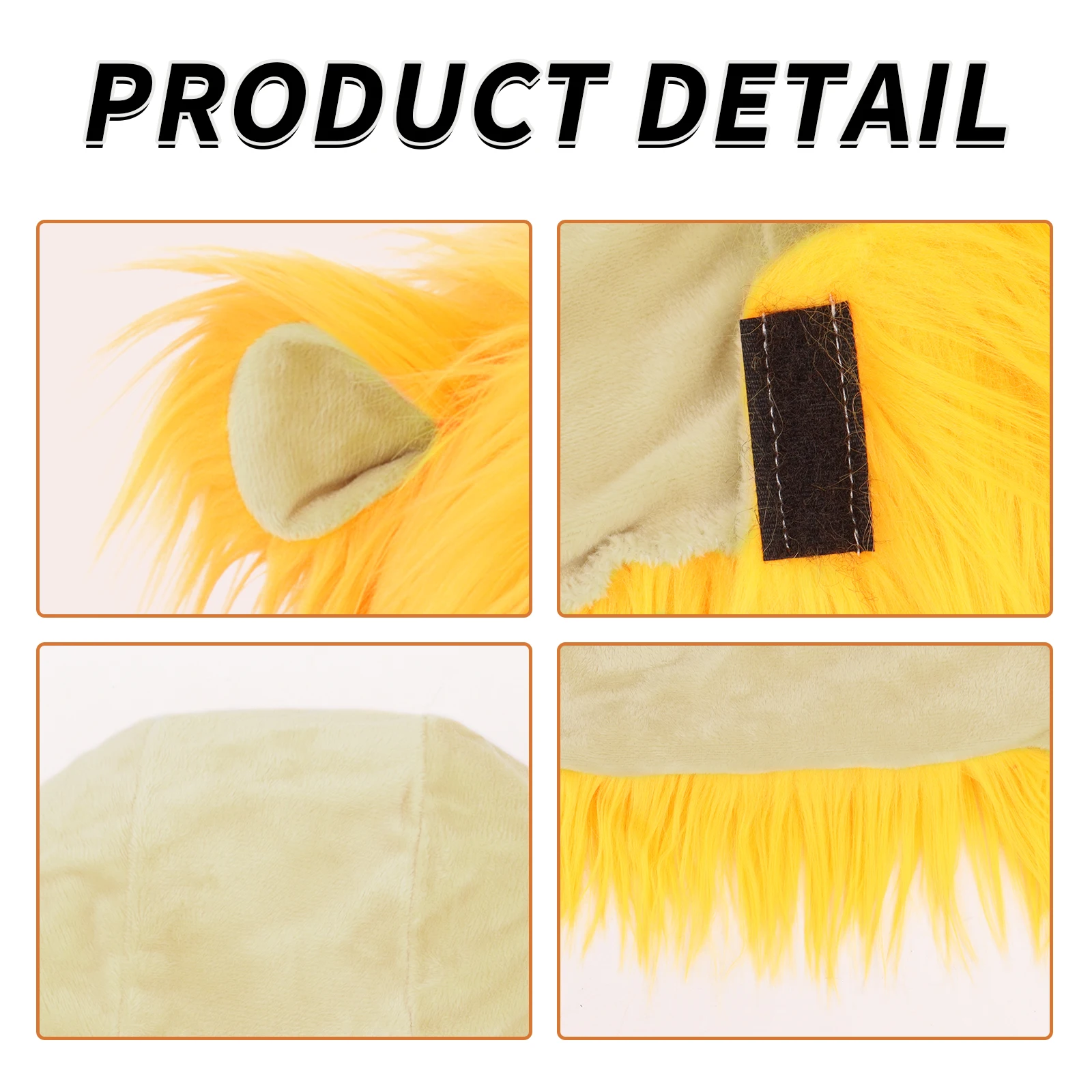 할로윈 크리스마스 코스프레 의상 액세서리용 인조 모피 사자 모자와 꼬리 세트