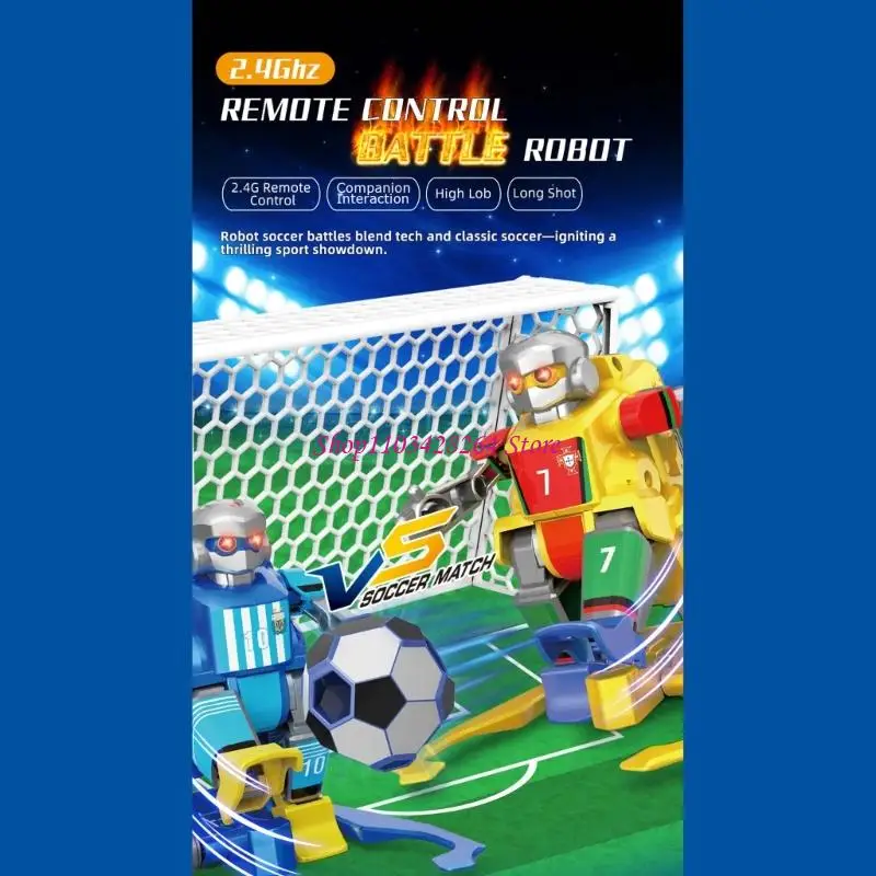Strong Plastic Remote Control Soccer Robot for Interactive Family Play Double Player Mode Quick for Indoor Outdoor