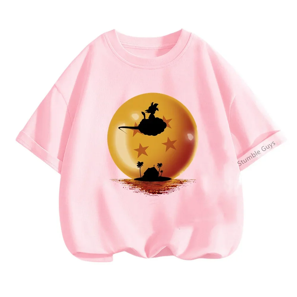 Dragon Ball Z T Shirt Children New Kawaii 2024 Funny Summer Cartoon 3D T-shirt For Boys Girls Kid Clothing Unisex Short Sleeves