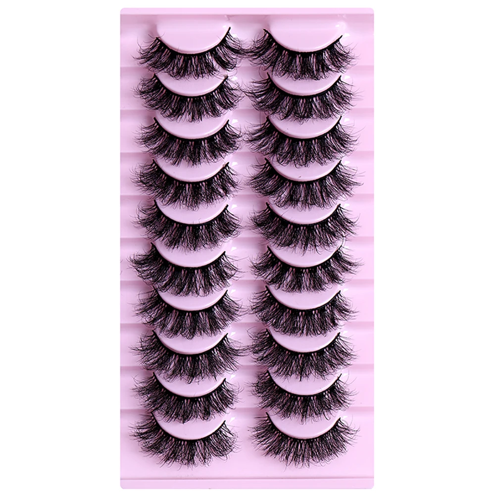 10 Paar voluminöse fluffy faux falsel ashes-luxuriöses Volumen, super weich und wieder verwendbar, natürlicher glamouröser Look