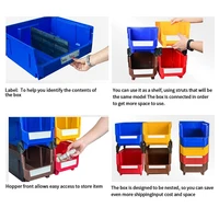 V2 White Color 200*130*110mm Workshop Goods Shelves Organizer Bin Stackable Multi Tools Organizer Box Garage Supplies(9pcs) - Image 3