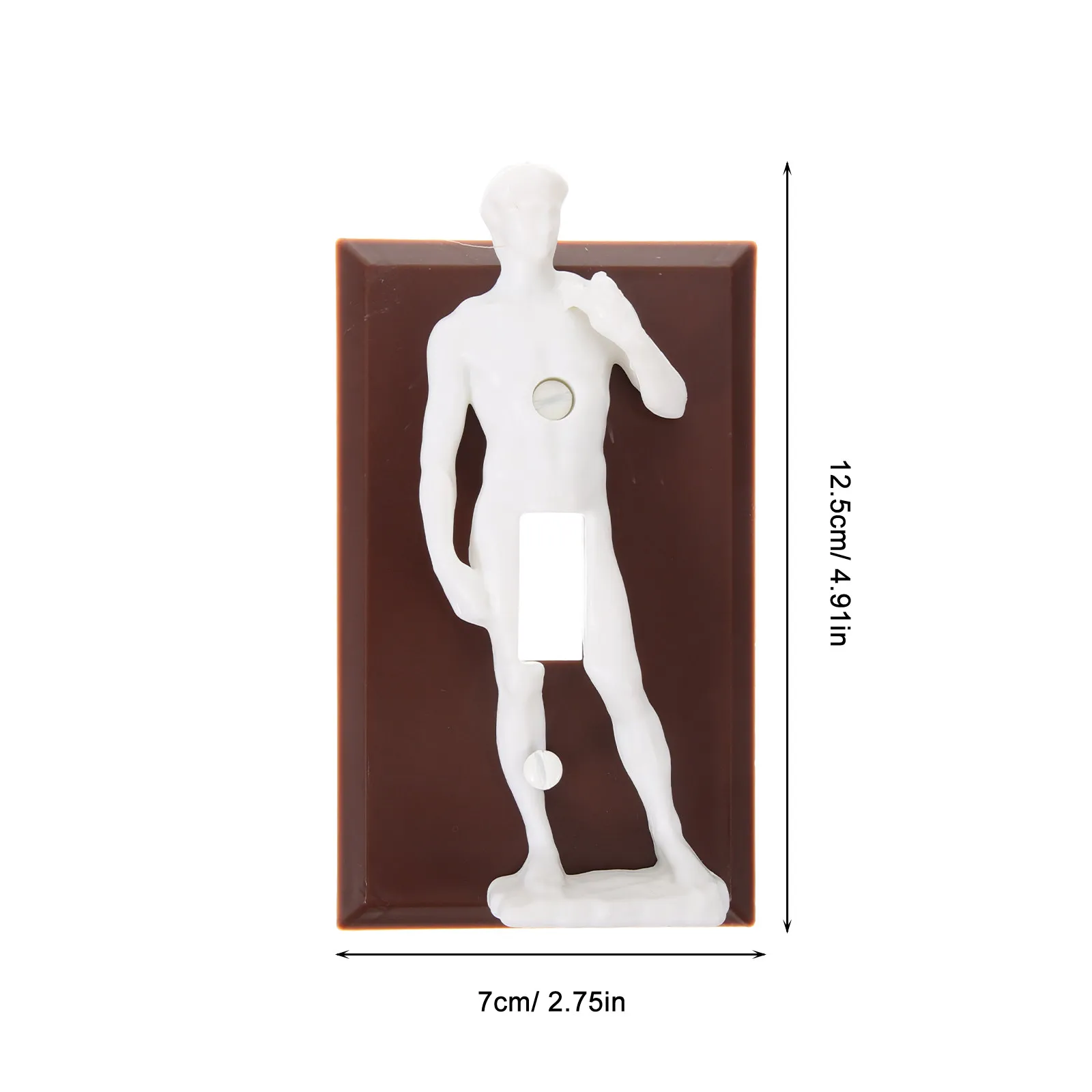 Man Statue Design Plastic Wall Plate Switch Cover Decorative Light Plate for Home Office Hotel Cafe Library Modern Minimalist