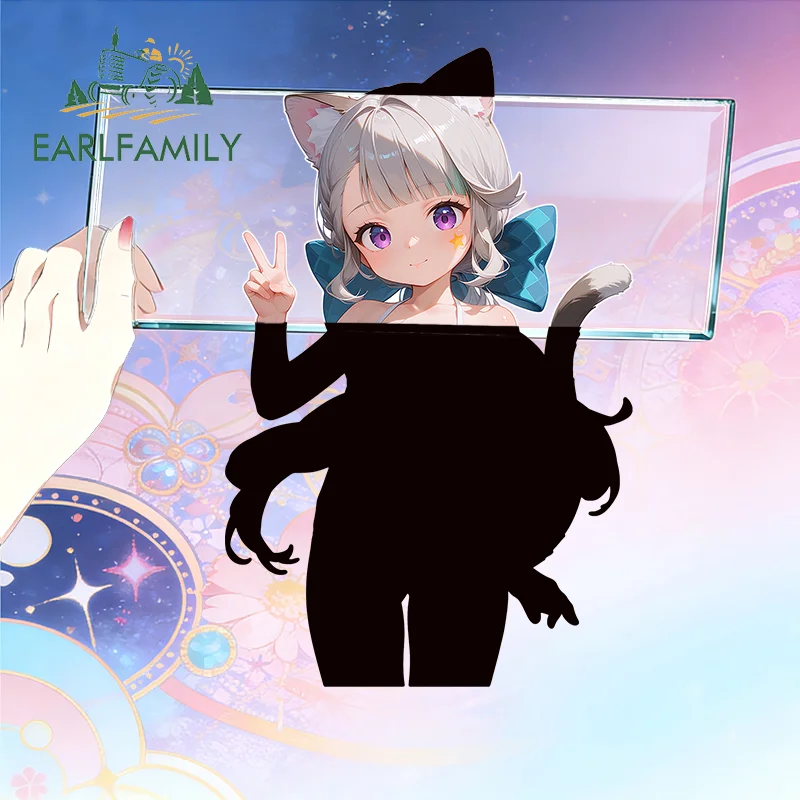 EARLFAMILY Kawaii Yae Miko Car Sticker Funny Toolbox Tumbler Waterproof Refrigerator Decal Campervan Occlusion Scratch Car Label