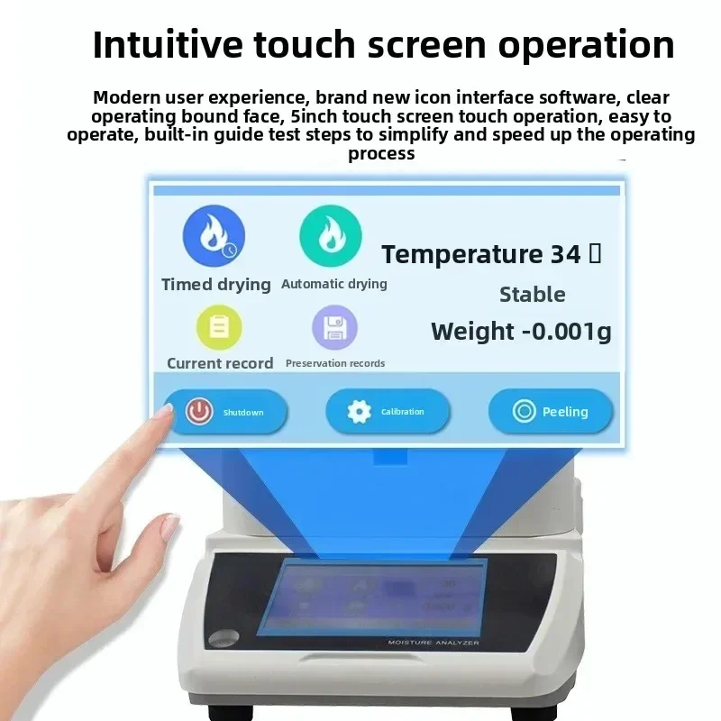 Tester Feed Food Corn Halogen Moisture Meter Moisture Content Sludge Solid Content Tester