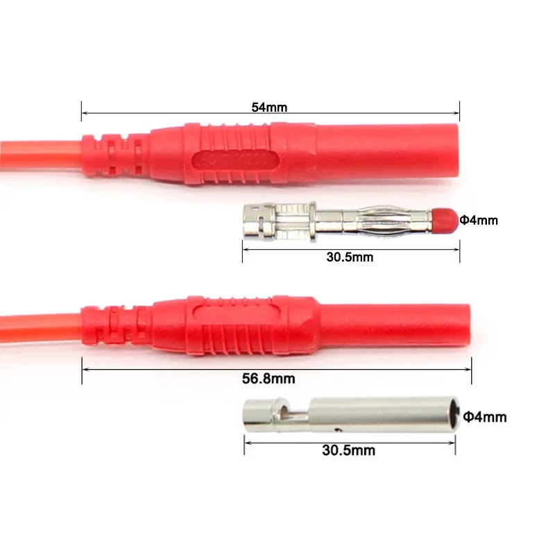 TL652 High Quality 13AWG flexible silicone extension test leads 4mm male Banana Plug to Female socket