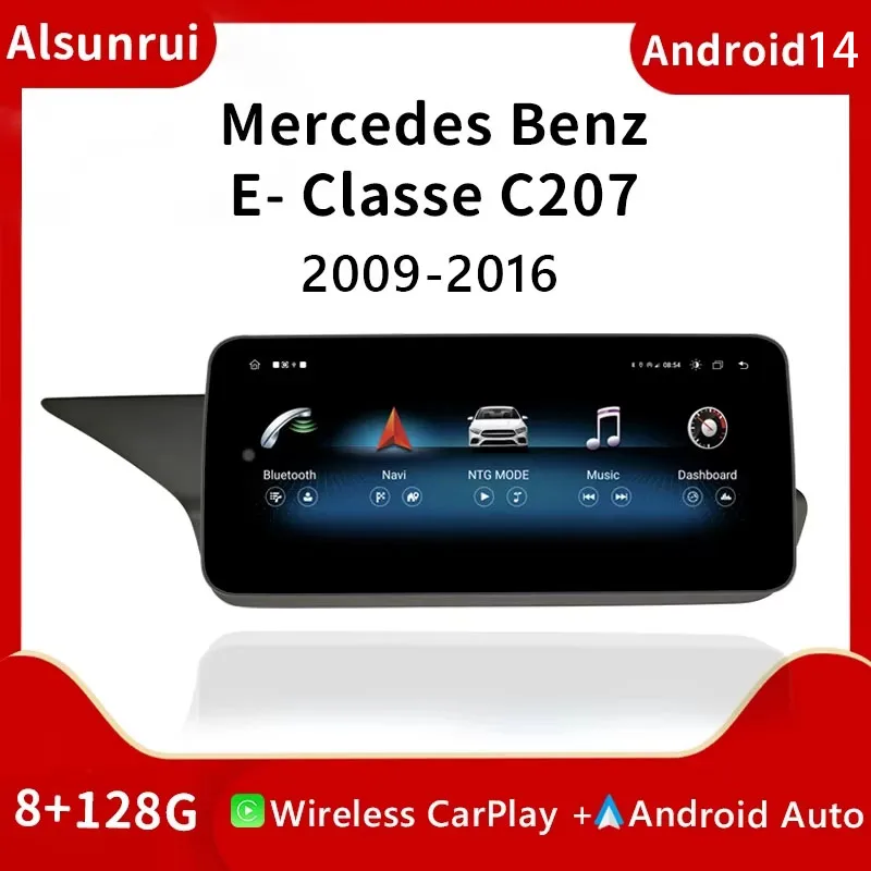 

1920*720 беспроводной Carplay Android 13 автомобильный радиоприемник для MERCEDES BENZ E-Class C207 W207 A207 2009-2012 Sceen MultimediaStereo