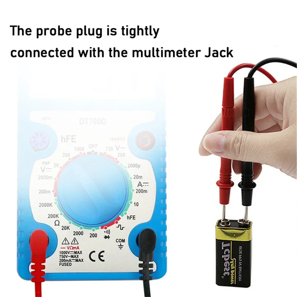 Digital Multimeter Probe Soft Silicone Wire Needle Tip Common Test Leads Probe Wire Pen Cable Multimeter Tester