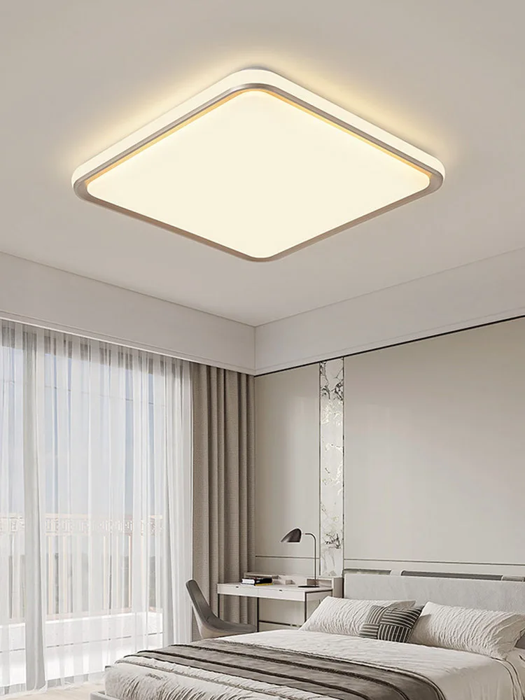 Modern Energy-saving LED Ceiling Light, Simple Flush Mount Lamp Round/ Square Fixture, Ultra-Thin for Bedroom Living Room
