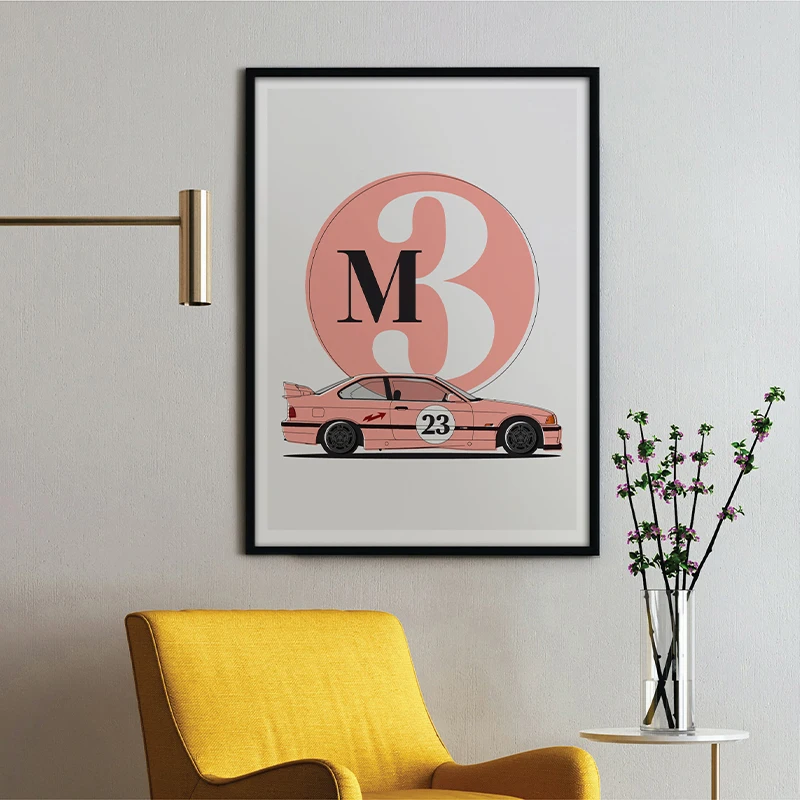 Jeep sports car poster abstract painting poster canvas printing wall art decoration hanging painting For Home Living Room Decor