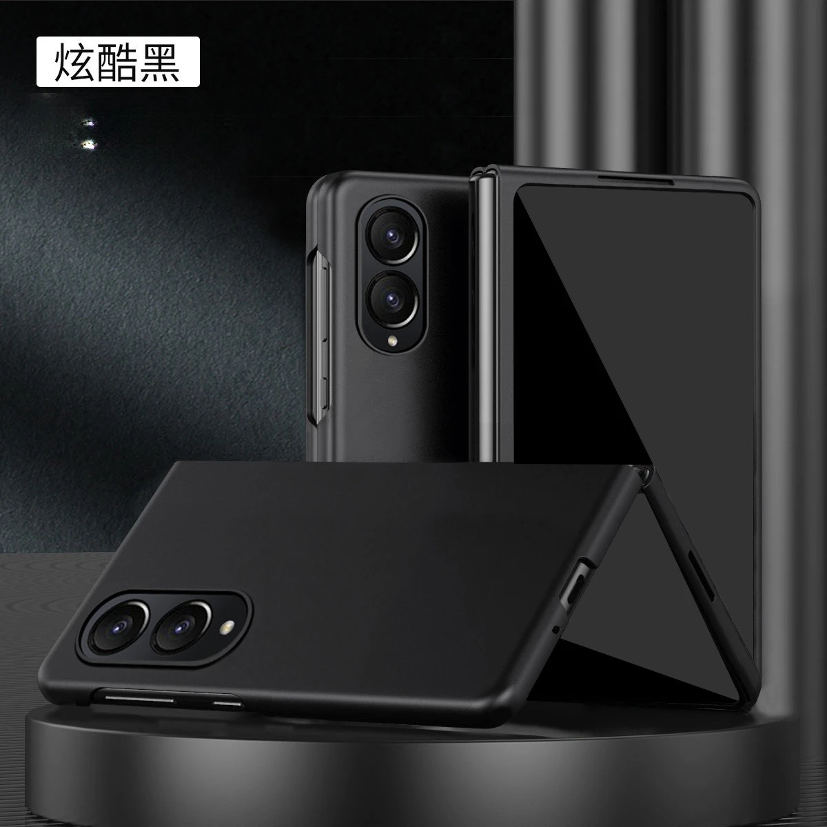Smart View Window Flip PU Leather Case For Samsung Galaxy Z Fold 8 Wide Builtin Kickstand Shockproof Full Protection Phone Cover
