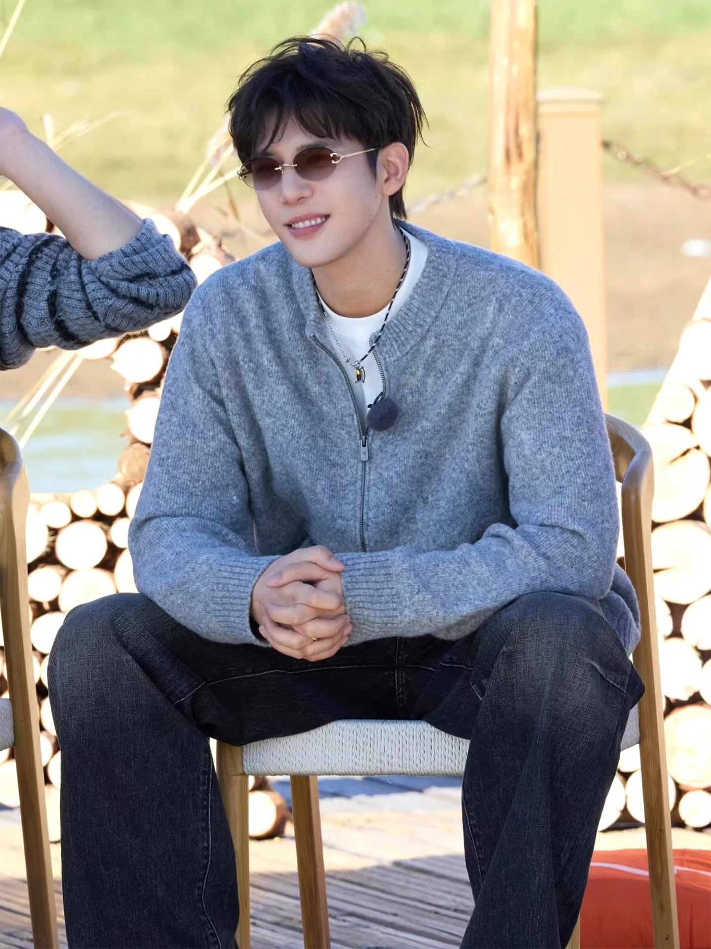 

Вязаный свитер с двойной молнией от Wang Anyu, модель ex Boyfriend Sle Aosphere, верхняя одежда из мягкой смеси полиэстера, нейлона и шерсти, длинный рукав.