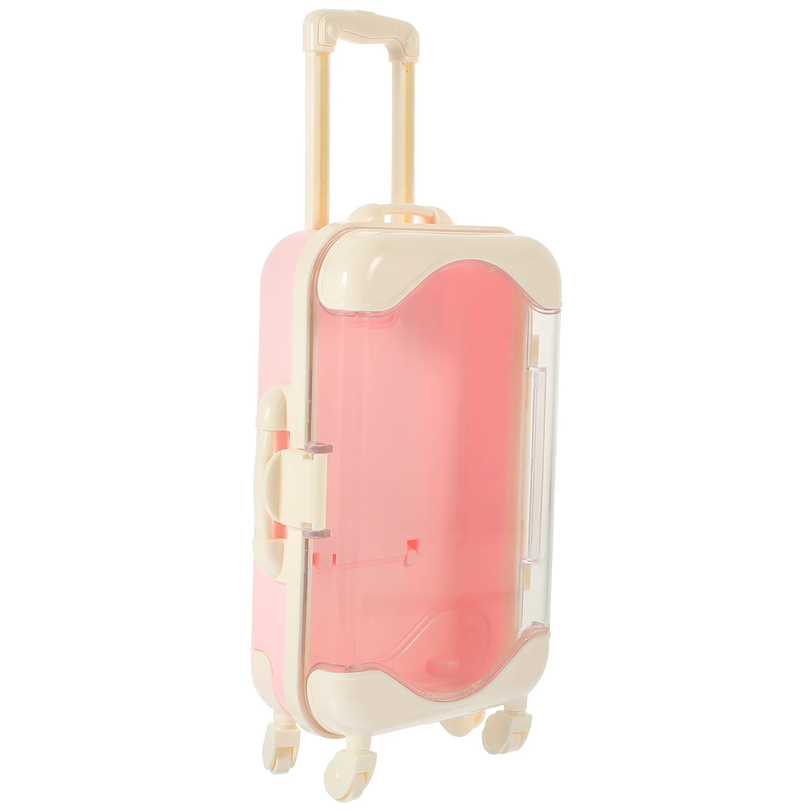 

Mini Suitcase Carry on Luggage Baby Toy House Accessories Container Model Plastic Decor Accessory