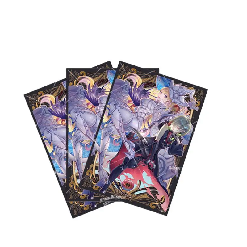 50Pcs/set Yu Gi Oh Card Sleeve Risette of The White Woods Anime Game Characters Laser Version Colorful Card Protective Cover