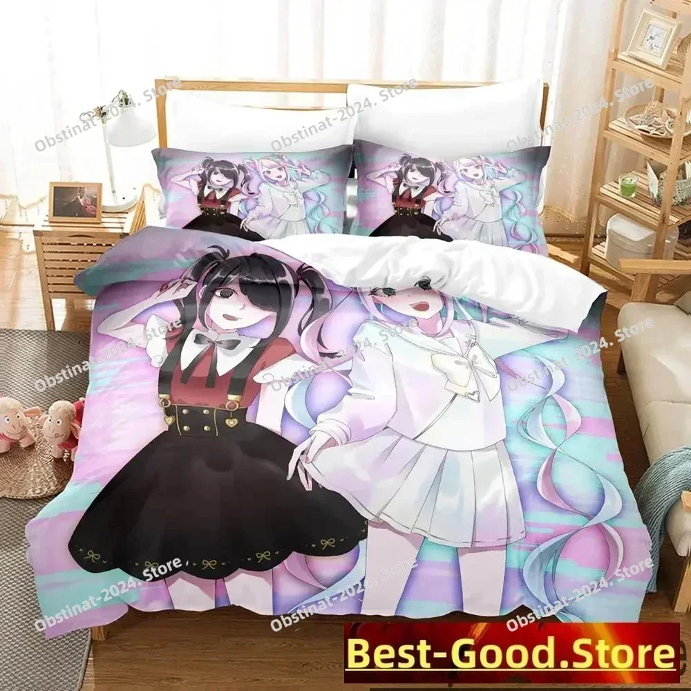 3D Print Needy Streamer Overload Anime Bedding Set Boys Girls Twin Queen King Size Duvet Cover Pillowcase Bed boys Adult