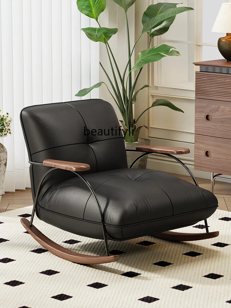 

recliner adult single lazy sofa, solid wood household single chair leisure chair