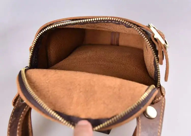 Vintage Pferdeleder-Handytasche, Kopfteil aus Rindsleder, Schlüsseltasche, personalisiertes Anhänger-Accessoire – Detail 14