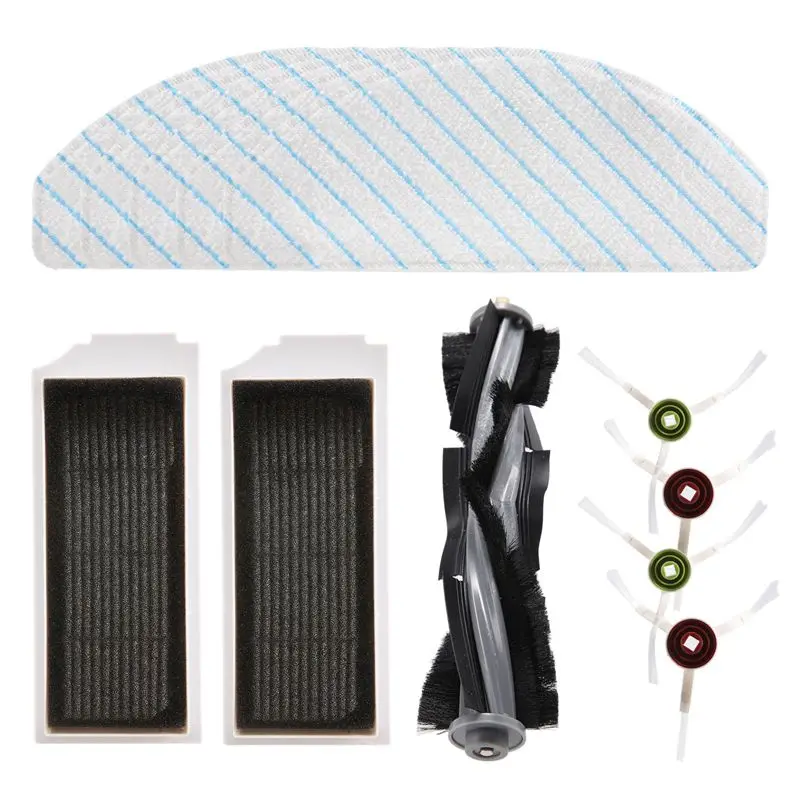 ABKL-Replacement Parts Roller Brush Side Brush HEPA Filter Compatible For Ecovacs Deebot T10plus Vacuum Cleaner Accessories