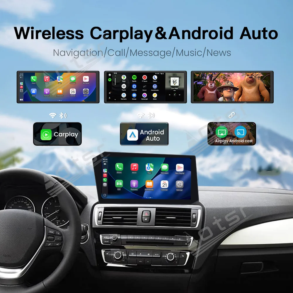 12.9 بوصة أندرويد 14 لسيارات BMW 1 Series 2 Series الجيل الجديد X-Screen 2012-2017 نظام تحديد المواقع والملاحة Carplay راديو السيارة HD شاشة تعمل باللمس