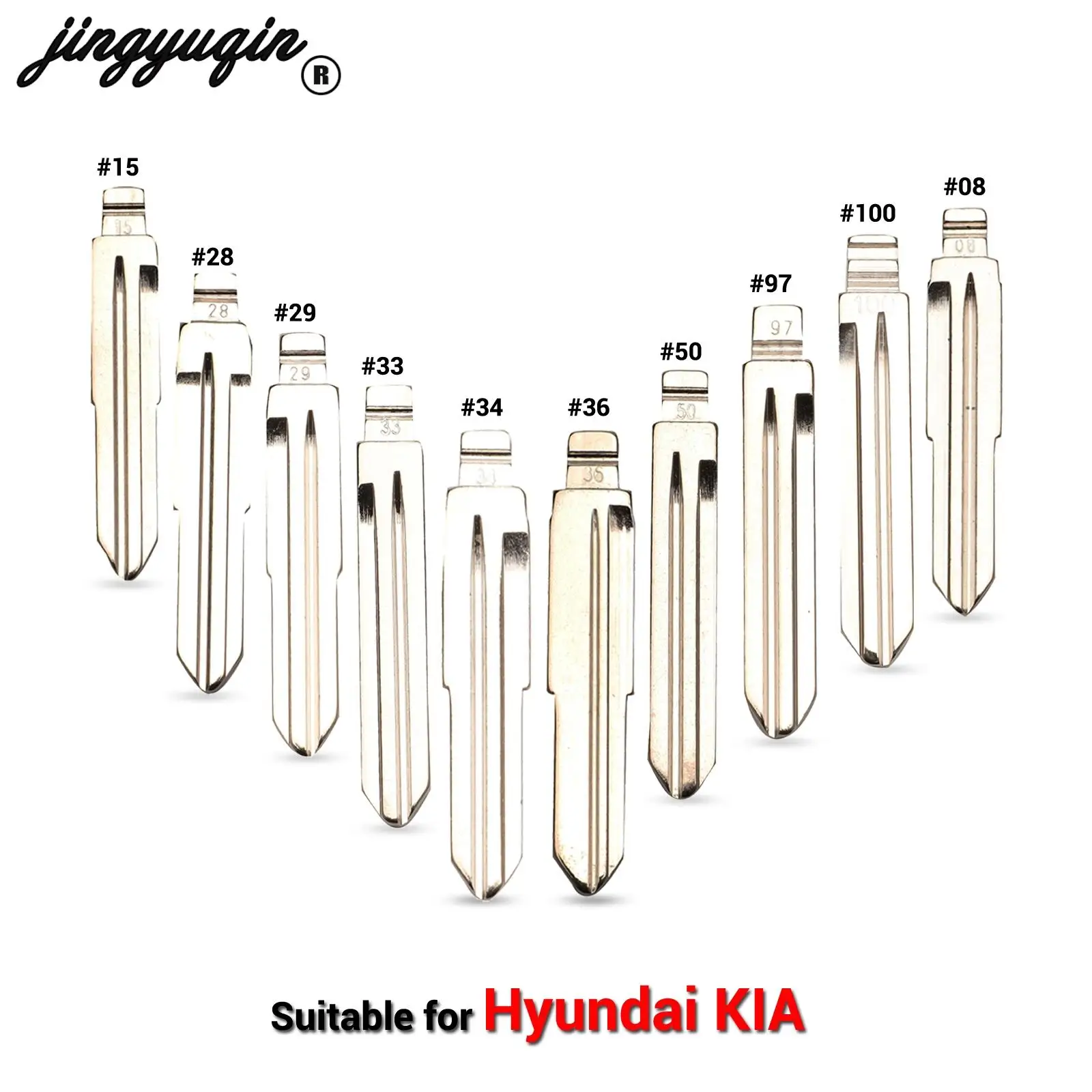 jingyuqin For Hyundai Tucson Accent Getz Matri Sonata Santa fe Kia HYN14RFH KD Flip Key Blade 08 15 28 29 36 50 97 33# Key Blank