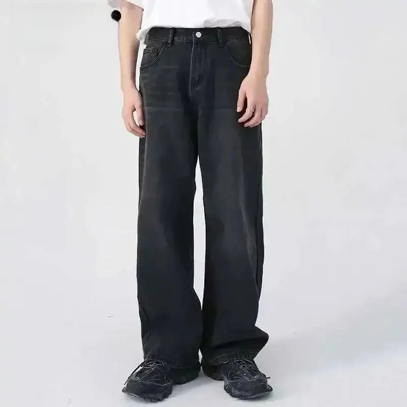 

IEFB Men's Jeans Korean Personality Straight Wide Leg Non-Shrinkable Summer 2015 Neutral Drawstring Polyamide Fiber