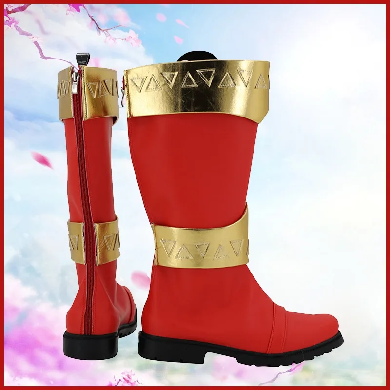 Super Sentai Kishiryu Sentai Ryusoulger RyusoulRed, zapatos de disfraz para fiesta de carnaval, botas de Halloween hechas a mano