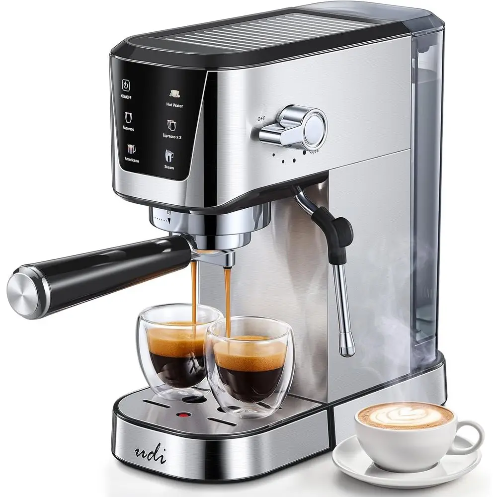 

hines with LED Touch sn, 20 Bar Coee hine or Lattes, puccinos, Americano, Compact puccino Latte hine or Home, Silver