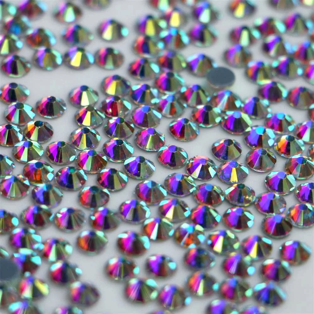 AAAAA Luxus Hotfix Strass Klar AB SS4 bis SS50 Gemischte Größen Glaskristalle Flache Rückseite Aufbügelbare Diamanten Hot Fix Strasssteine – Detail 8