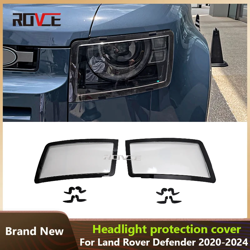 

ROVCE Headlight Lampshade Protection Headlights Cover For Land Rover Defender 90 110 2020-2024 Accessories