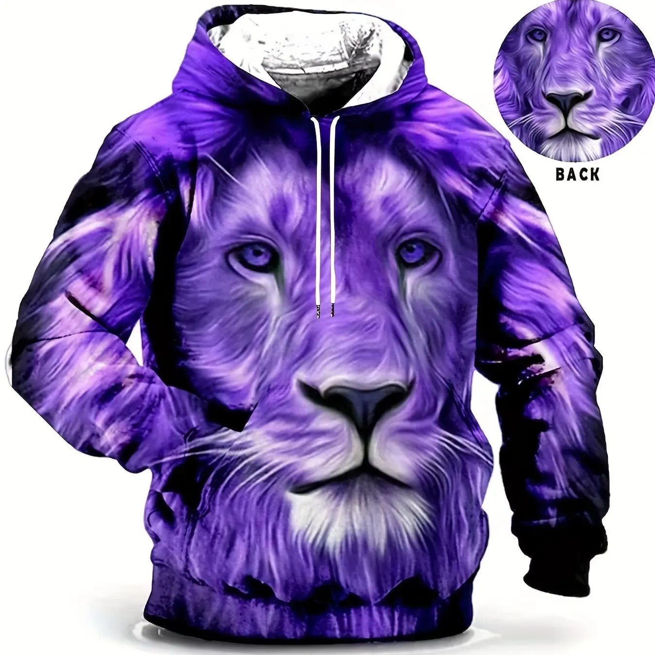 

3D Cool Lion Printed Men's Hoodie Fashion Street Hooded Sweatshirt Summer Autumn Oversized Tracksuit Gym Pullover Casual Hoodies