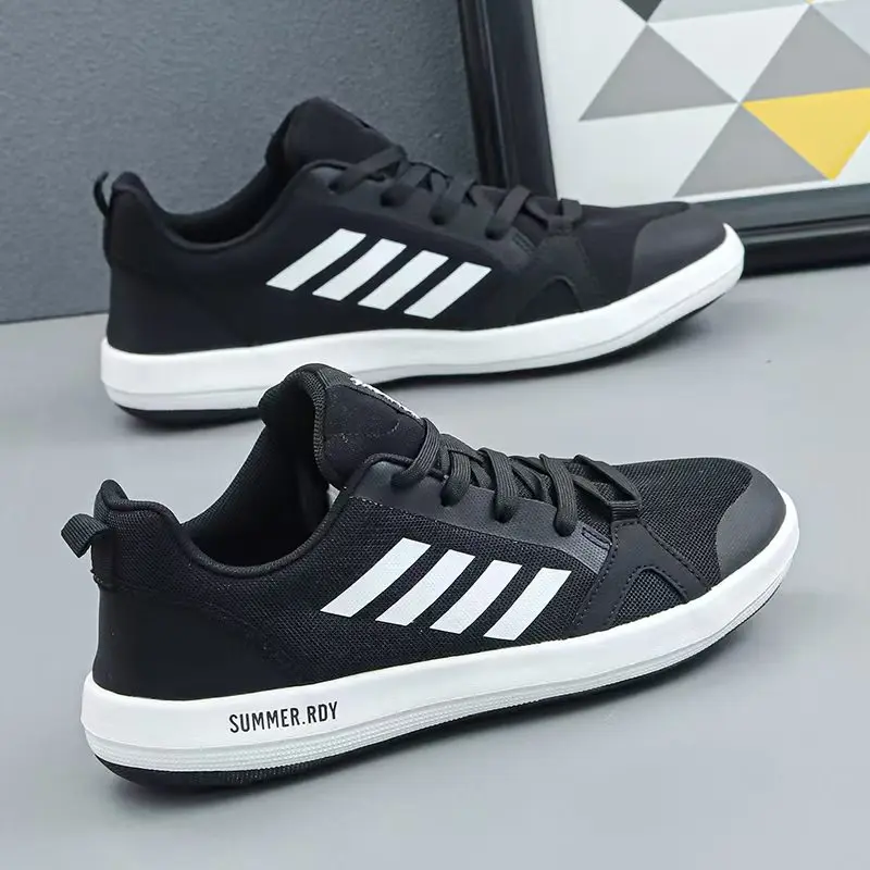 أحذية رياضية كاجوال أصلية للرجال من العلامة التجارية، أحذية جري خارجية كبيرة الحجم قابلة للتنفس مع سطح شبكي منسوج #5