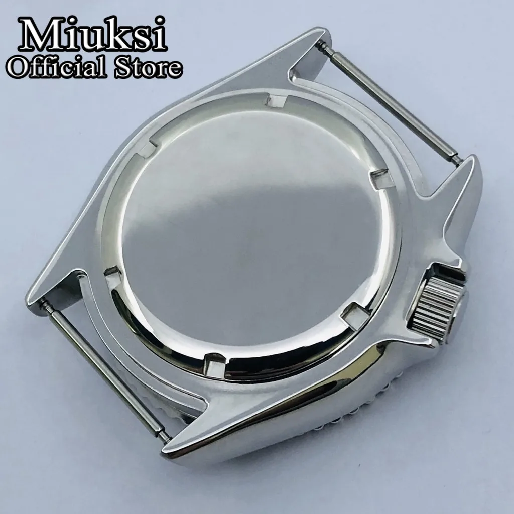 Miuksi 42mm silver sterile case sapphire glass ceramic bezel fit NH35 NH36 movement