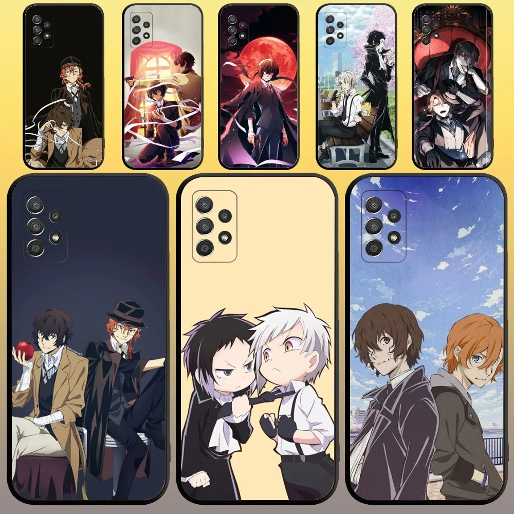 Anime Bungo Stray Dogs Phone Case for SamsungA 91,80,73,72,71,70,53,52,51,42,41,40,32,31,30,22,21,20,13 S 4G 5G Soft Black Case