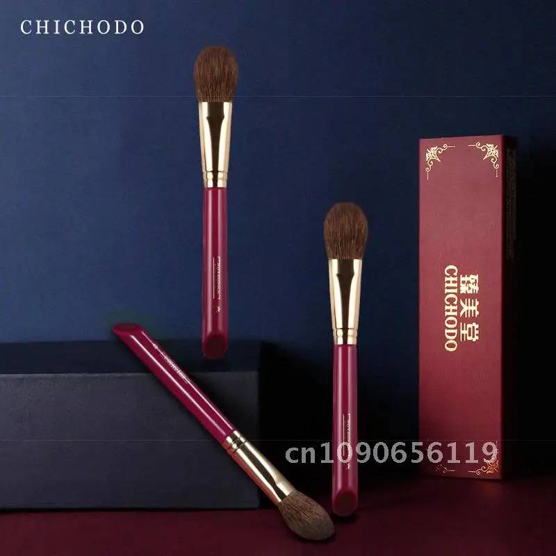 CHICHODO Makeup Brush-Luxurious Red Rose Series-High Quality Squirrel Hair Bronzer Brush-Cosmetic Tools-Make Up Brush-Beauty Pen