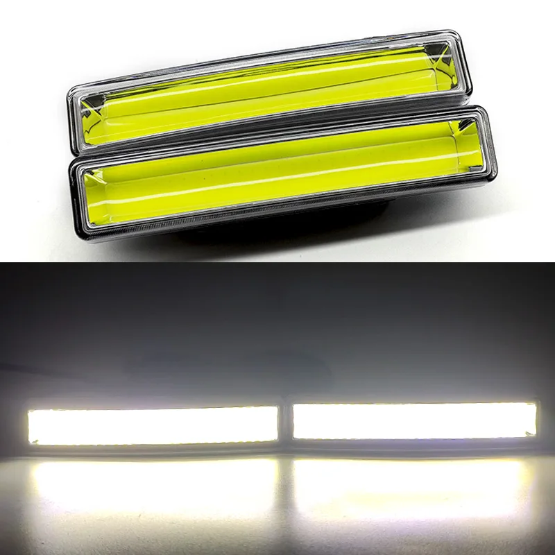 YCL Hot-selling Automotive Universal COB Daytime Running Lights Fog Lamp High-brightness High-power LED DRL Driving Waterproof