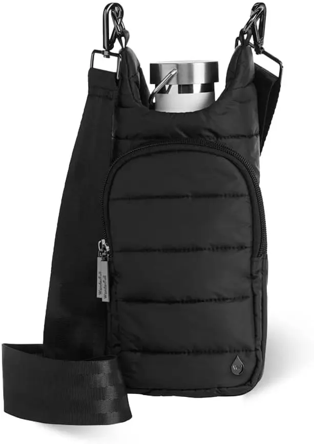 

HydroBag Water Bottle Holder with Strap Hands-Free Crossbody Carrier Bag Fits Up to 32 oz Bottle Phone Pocket