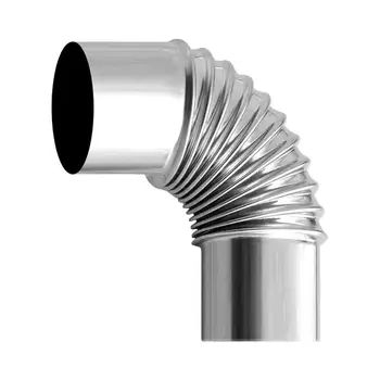 Revestimiento de chimenea de codo de 90 grados de acero inoxidable, curva de 6/7,5 cm, tubo de estufa múltiple para acampar al aire libre, estufas de leña, chimenea